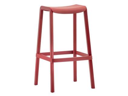 Červená plastová barová židle Dome 268 76 cm