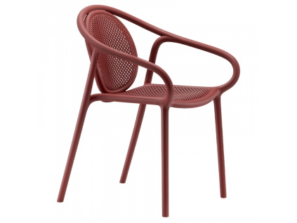 Červená plastová jídelní židle Remind 3735
