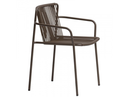 Tmavě hnědá kovová zahradní židle Tribeca 3665