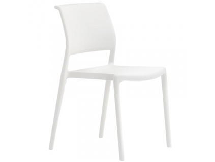 Bílá plastová jídelní židle Ara 310