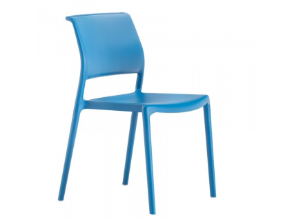 Modrá plastová jídelní židle Ara 310