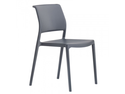 Tmavě šedá plastová jídelní židle Ara 310