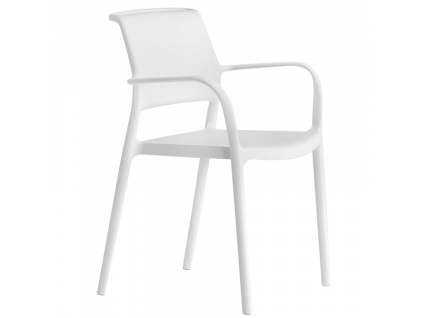 Bílá plastová jídelní židle Ara 315