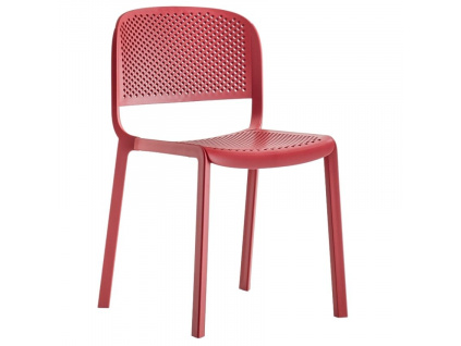 Červená plastová zahradní židle Dome 261