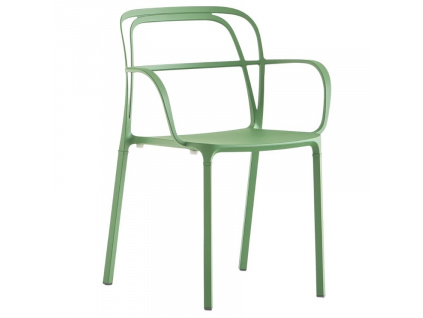 Zelená kovová jídelní židle Intrigo 3715