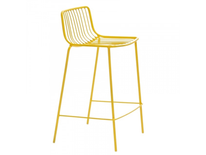 Žlutá kovová barová židle Nolita 3657 65 cm