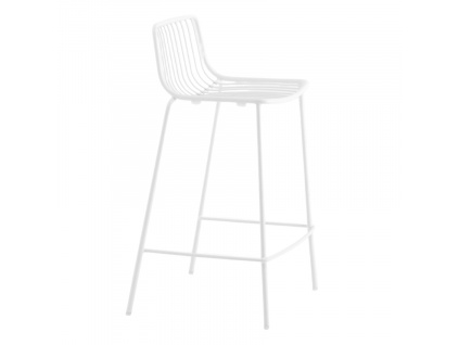 Bílá kovová barová židle Nolita 3657 65 cm