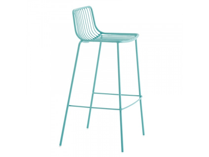 Tyrkysová kovová barová židle Nolita 3658 75 cm