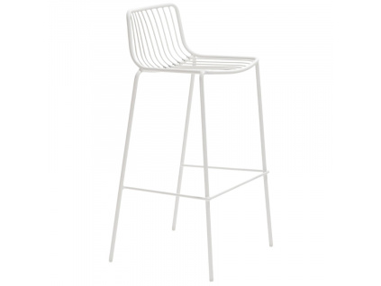 Bílá kovová barová židle Nolita 3658 75 cm