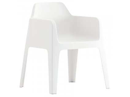 Bílá plastová jídelní židle Plus 630