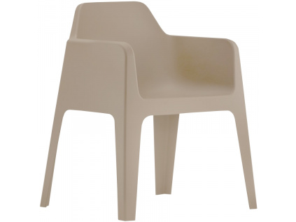 Krémová plastová jídelní židle Plus 630