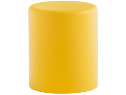 Žlutý kulatý plastový taburet Wow 480 O 40 cm