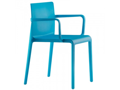 Modrá plastová jídelní židle Volt 675