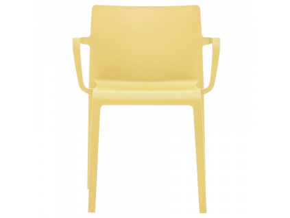 Žlutá plastová jídelní židle Volt 675