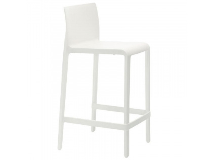 Bílá plastová barová židle Volt 677 66 cm