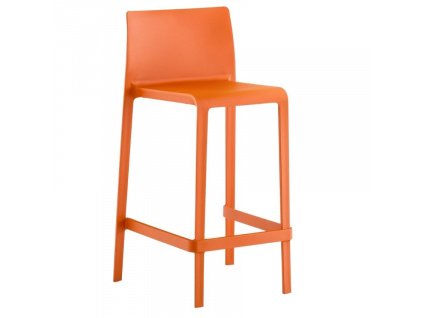 Oranžová plastová barová židle Volt 677 66 cm