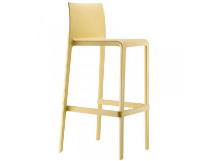 Žlutá plastová barová židle Volt 678 76,5 cm