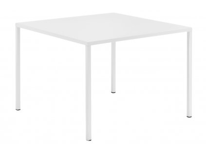 Bílý kovový jídelní stůl Fabbrico 80x80 cm