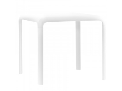 Bílý jídelní stůl Snow 80x80 cm