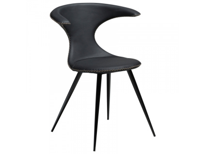 Černá kožená jídelní židle DAN-FORM Flair II.