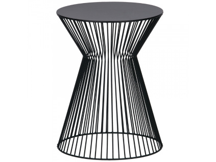 Černý kovový odkládací stolek Timon 35 cm