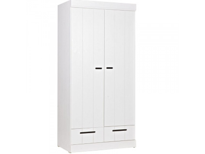 Bílá dřevěná šatní skříň Ernie 195 x 94 cm848x848