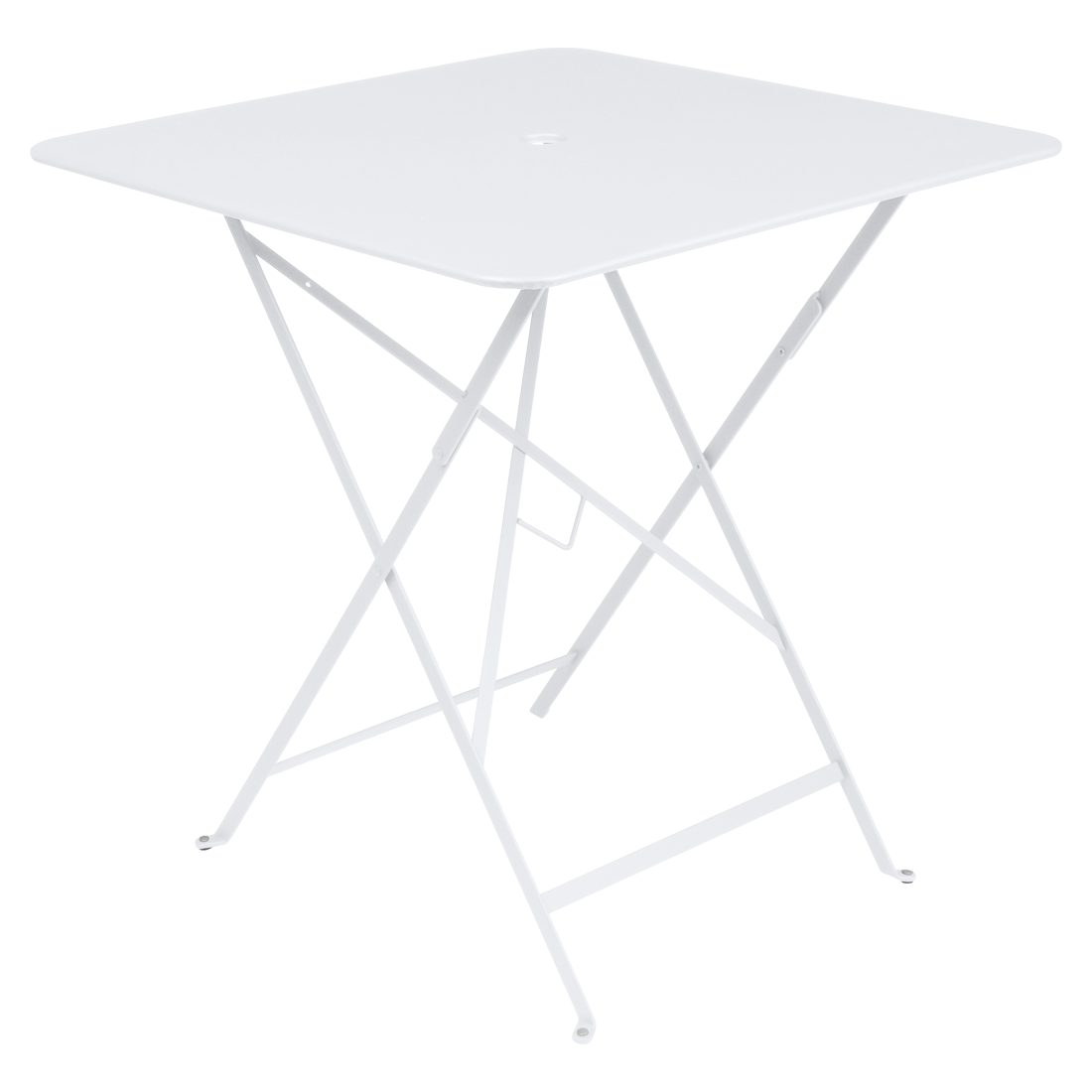 Bílý kovový skládací stůl Fermob Bistro 71 x 71 cm
