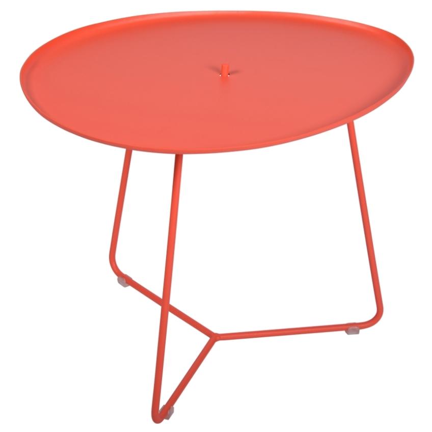 Oranžový kovový konferenční stolek Fermob Cocotte 44 x 55 cm