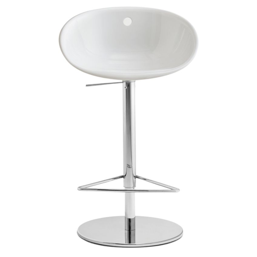 Pedrali Bílá plastová barová židle Gliss 970 55-81,5 cm
