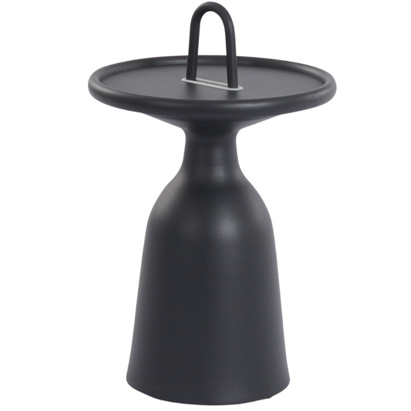 Černý hliníkový zahradní odkládací stolek No.104 Mindo 40cm
