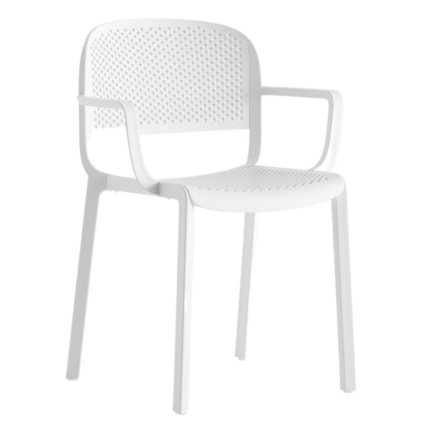 Pedrali Bílá plastová jídelní židle Dome 266