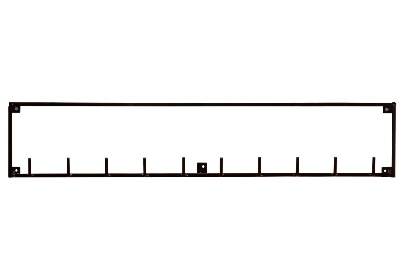 Hoorns Černý kovový nástěnný věšák Mirtl 82,8 cm