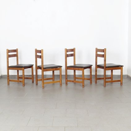 Kožené židle - 4 kusy