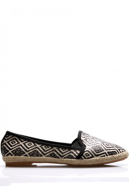 Černobílé espadrilky Monshoe