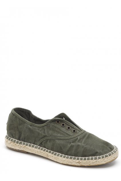 Khaki ekologické espadrilové tenisky Natural World