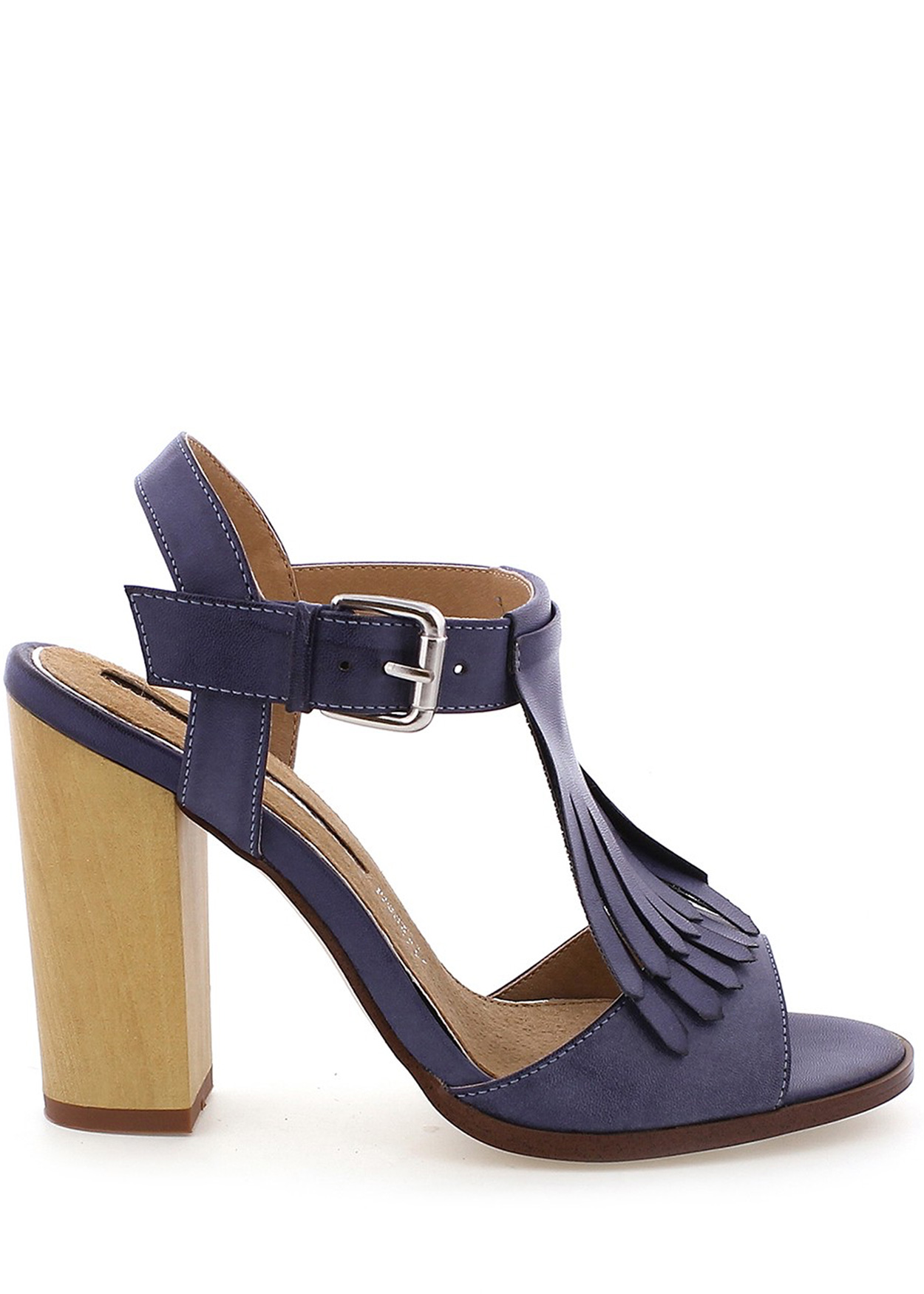 Modré sandály s trásněmi na podpatku MARIA MARE