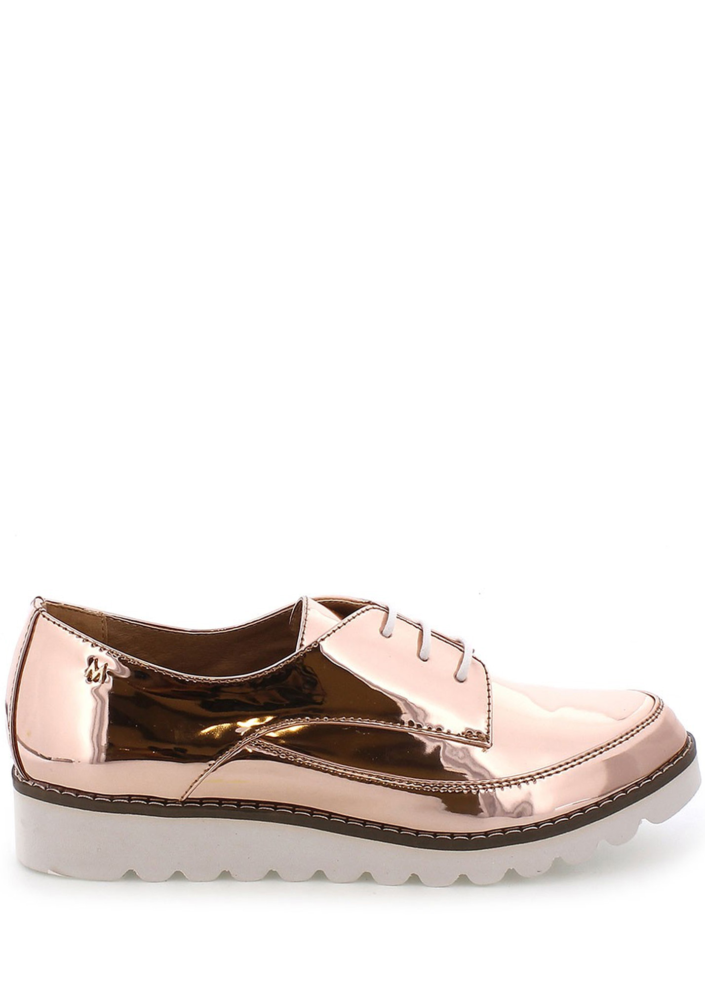 Měděné polobotky s bílou podrážkou MARIA MARE