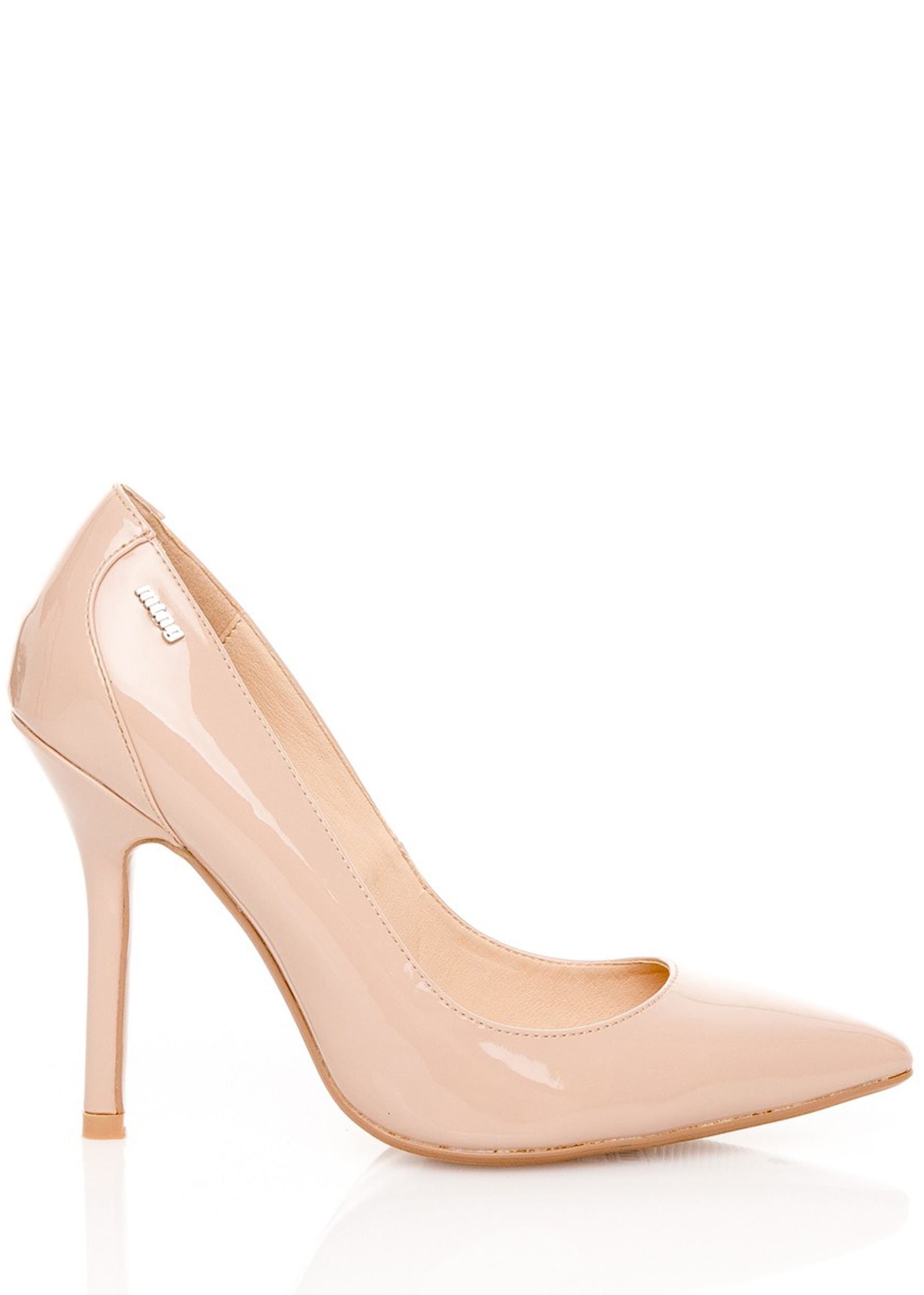 Černé lesklé lodičky do špičky MTNG