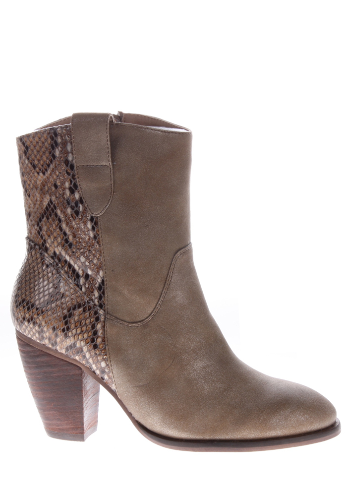 Hnědé hadí boty na podpatku H3 shoes