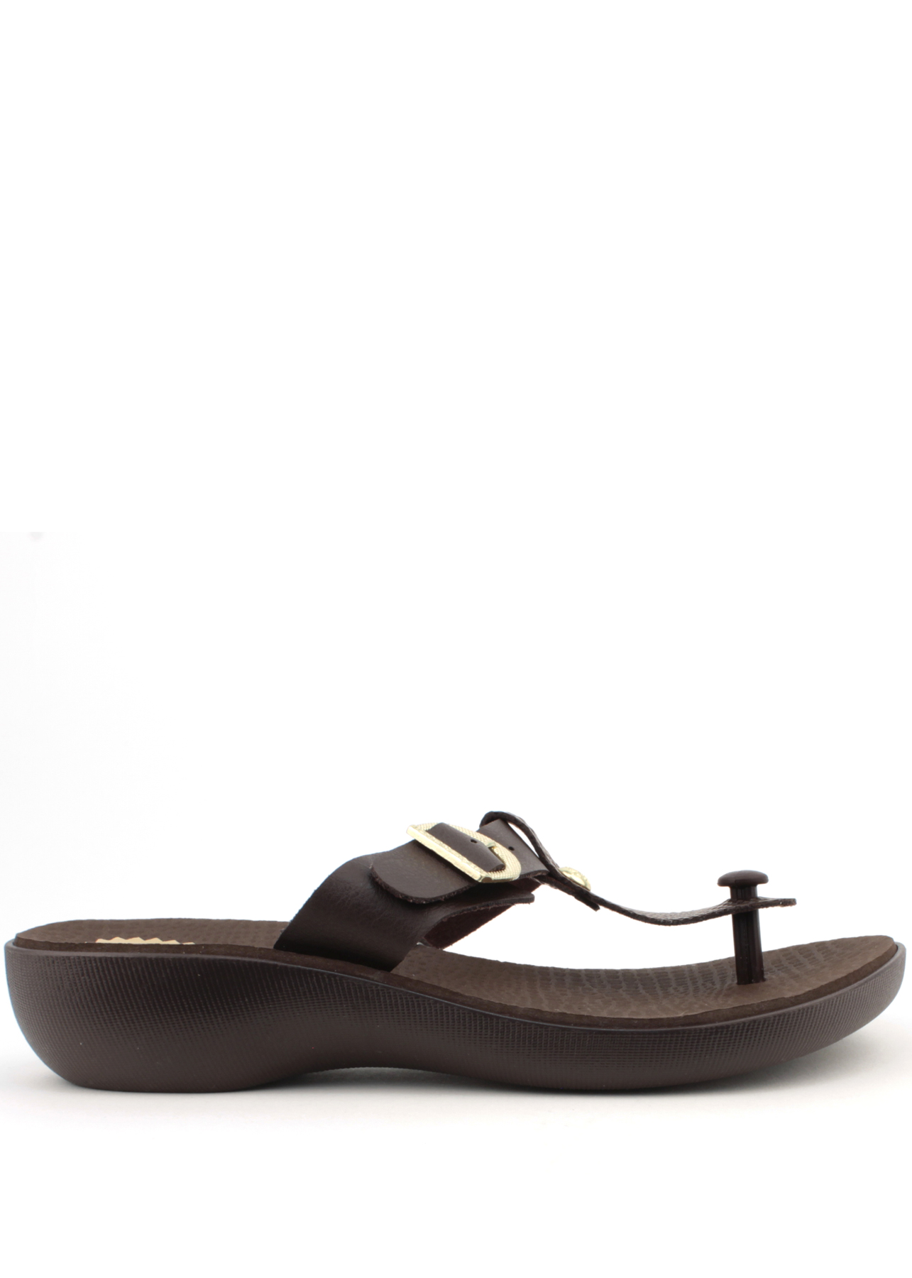 Hnědé žabky na klínku Terra & Aqua