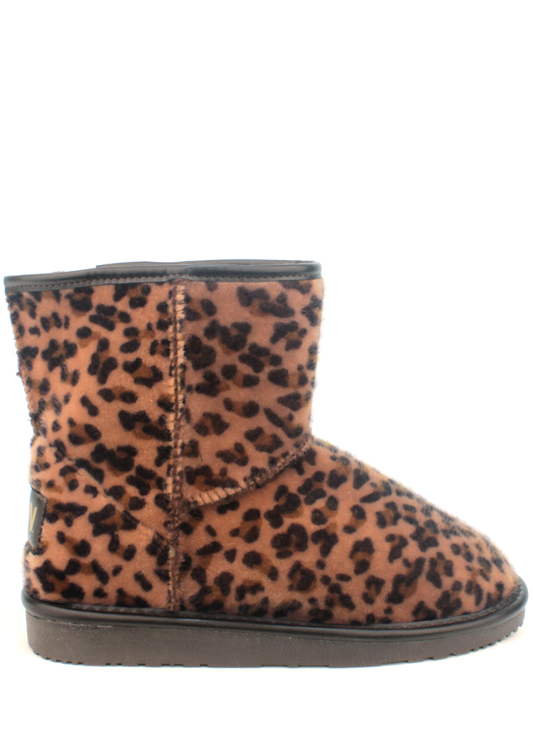 Break & Walk Leopardí nízké válenky s kožíškem Break&Walk