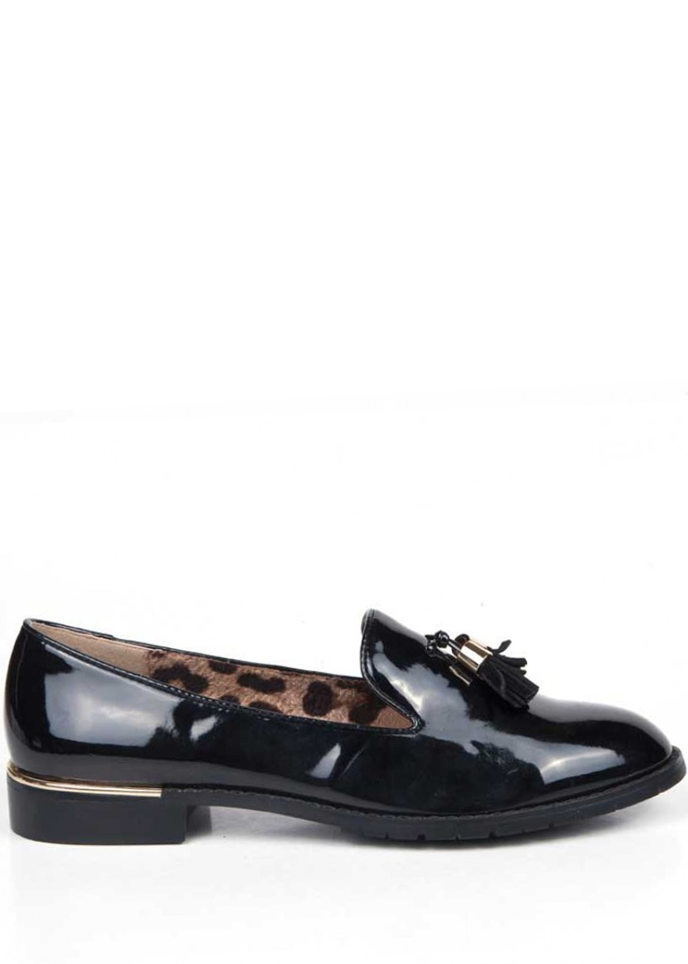 Černé španělské mokasíny Alex Silva