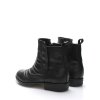 Černé kožené kotníkové boty Online Shoes