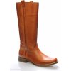Hnědé kožené nižší kozačky Online Shoes