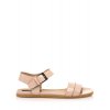 Béžové lesklé nízké sandálky MTNG