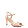 Béžové sandály na jehlovém podpatku Maria Mare