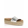 Štříbrné pantofle s espadrilovou podrážkou MTNG