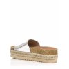 Štříbrné pantofle s espadrilovou podrážkou MTNG
