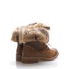 Hnědé ohrnovací boty s kožešinou Monshoe