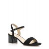 Černé sandály s širokým podpatkem Maria Mare
